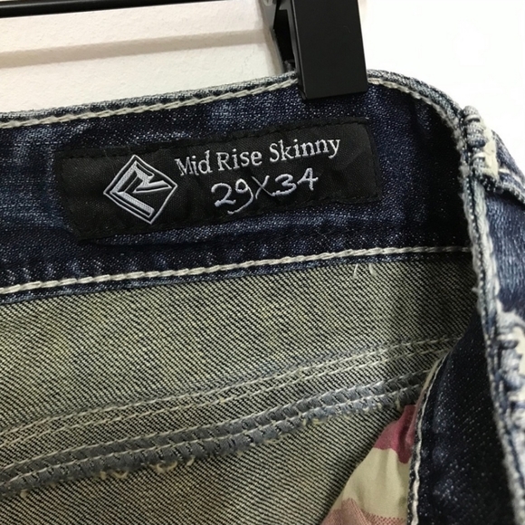 Rock & Roll Cowgirl Mid Rise Skinny Jeans Tall Inseam - Picture 11 of 15